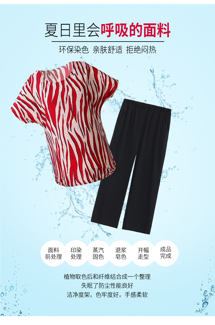 50岁60妈妈奶奶装宽松大码蝙蝠衫200斤短袖上衣中老年老太太T恤夏详情3