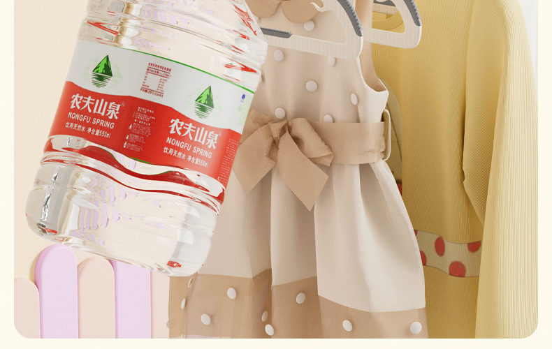儿童衣架防滑加粗款无痕宝宝婴儿专用晾晒衣服家用塑料衣撑衣挂详情21