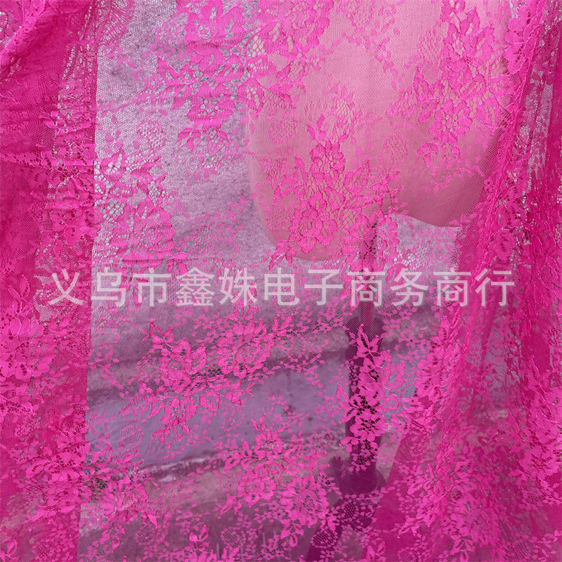 外贸爆款非洲黑人Chantillylace幅宽1.5m*3m厂家现货眼睫毛花详情25