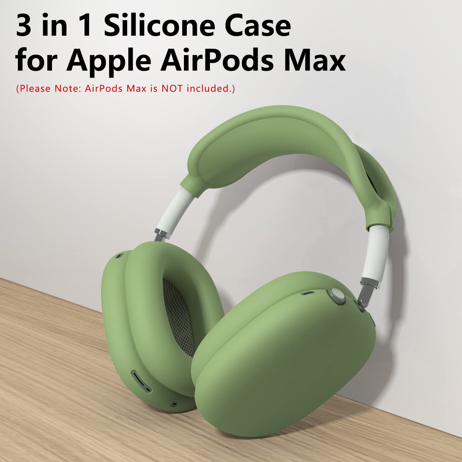 适用Airpods max保护套苹果Max耳机壳纯色硅胶软壳耳机套三件套详情3