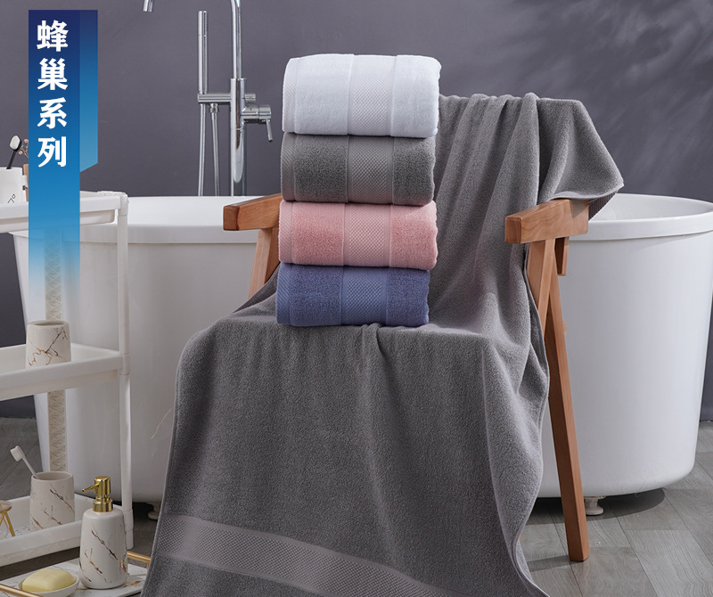 毛巾洗脸用纯棉浴巾成人提花酒店家用运动健身美容院套装详情19