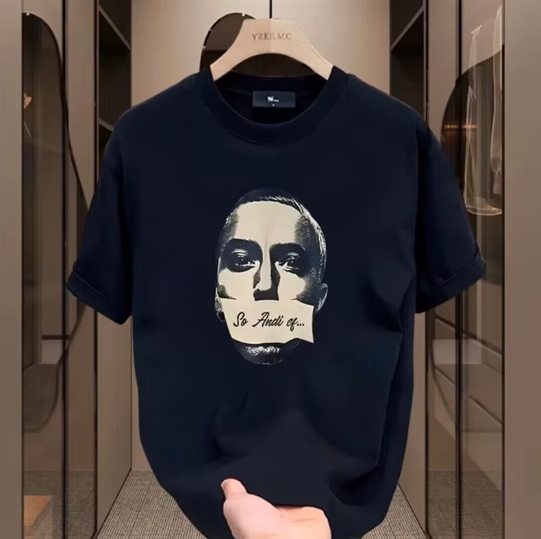 跨境夏季新款男士短袖t恤国潮圆领修身潮流休闲百搭速干运动上衣详情34