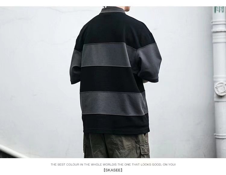 ins fashion brand loose casual short-sleeved polo shirt pic 14