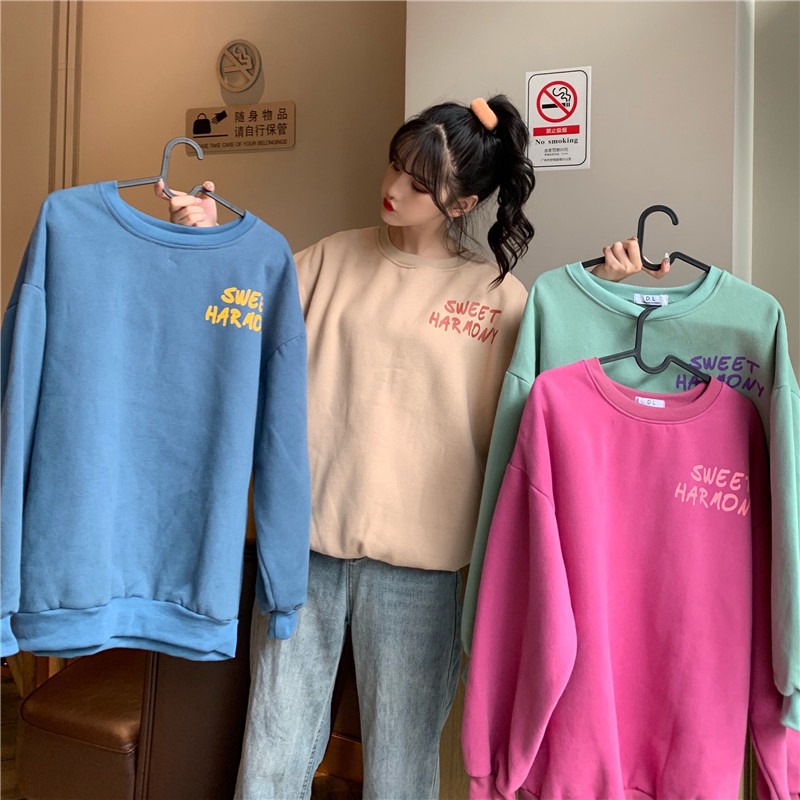 現貨代發跨境臺灣抓絨加厚衛衣2025秋冬新款寬鬆休閒大碼女裝上衣详情2