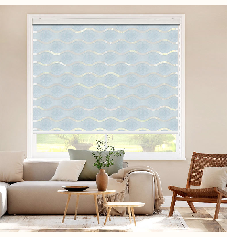 Roller blinds, light-blocking blinds without holes, sunshade blinds, European-style cut-out soft gauze blinds, bathroom and office blinds pic 10