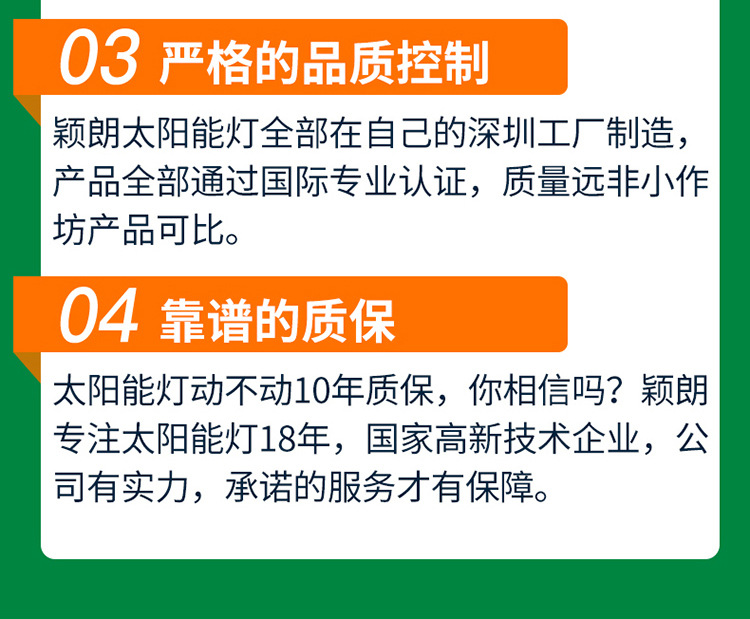 太阳能灯led庭院户外露营地防水新农村照明户外庭院投光灯详情5