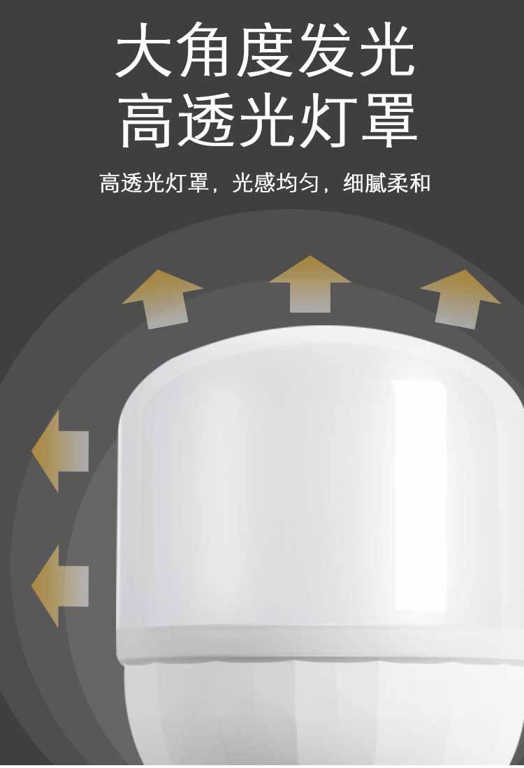 LED bulb three-proof high-Fushuai bayonet B22 energy-saving bulb, warehouse supermarket, commercial and household waterproof plastic bulb pic 14