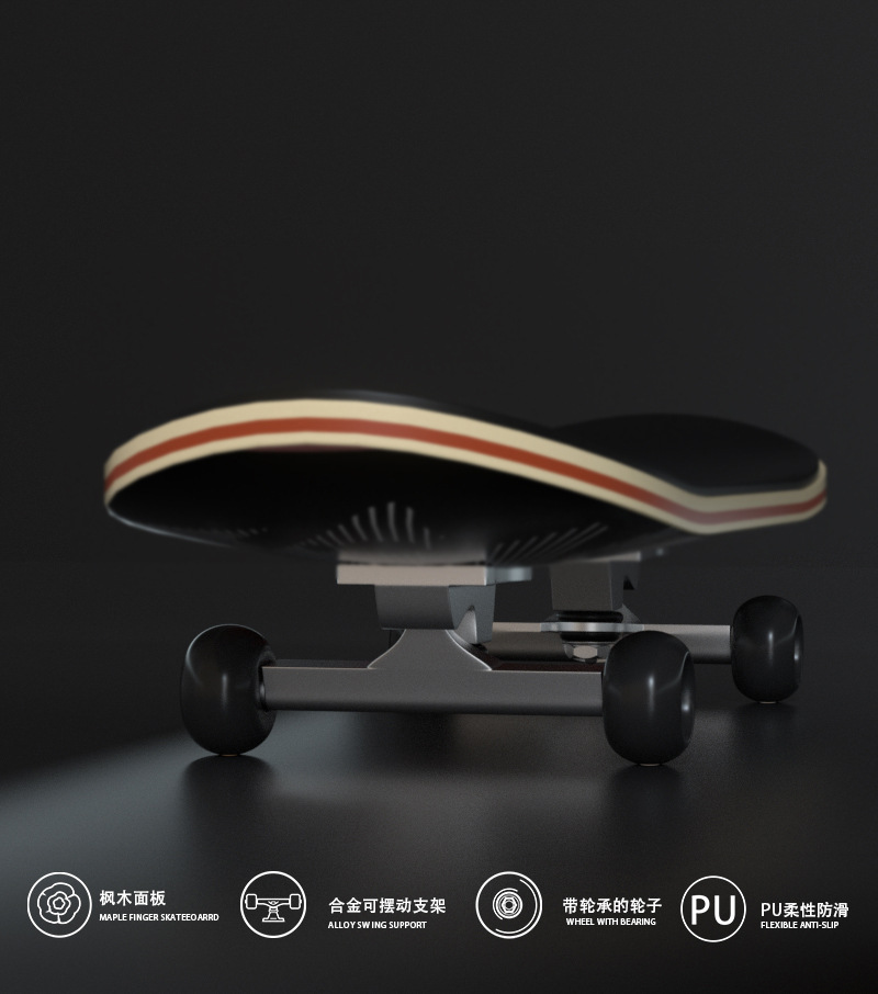 跨境亚马逊抖音手指滑板玩具男孩礼物指尖滑板专业级带轴承双翘板详情1
