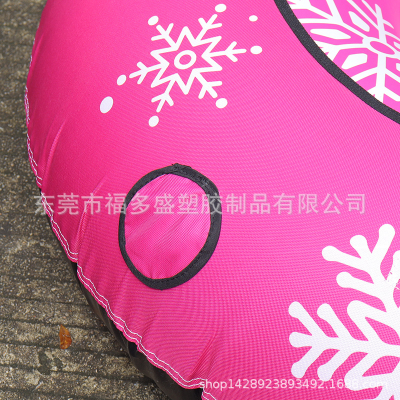 加厚耐寒pvc充气滑雪圈带布套夹网底户外雪地拖拉圈玩雪滑雪工具详情13