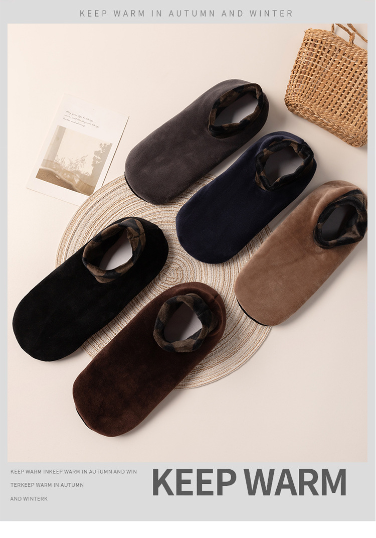 秋冬超柔地板袜成人男士保暖袜套加厚防滑家居室内鞋袜加绒地毯袜详情3