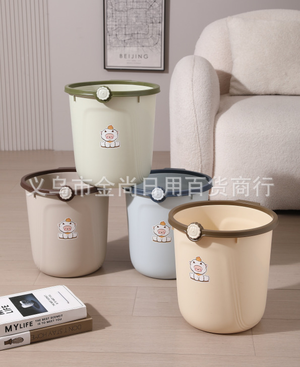简约垃圾桶家用客厅厨房卫生间分类卧室办公室压圈厕所垃圾桶批发详情3
