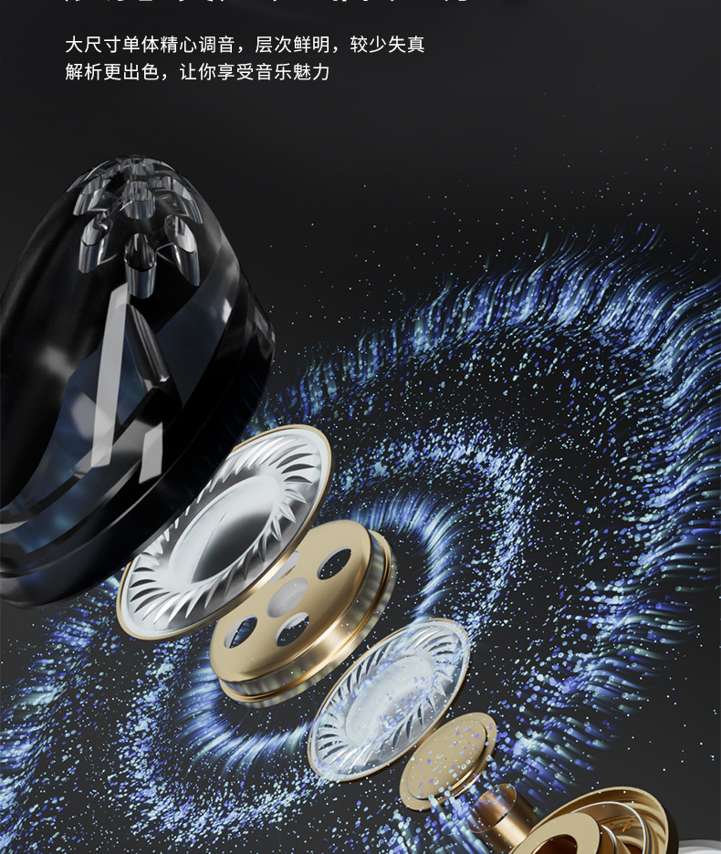 GM88 wireless Bluetooth headphones: New smart noise-cancelling, comfortable, waterproof, semi-in-ear with digital display, private mold, trendy style pic 8