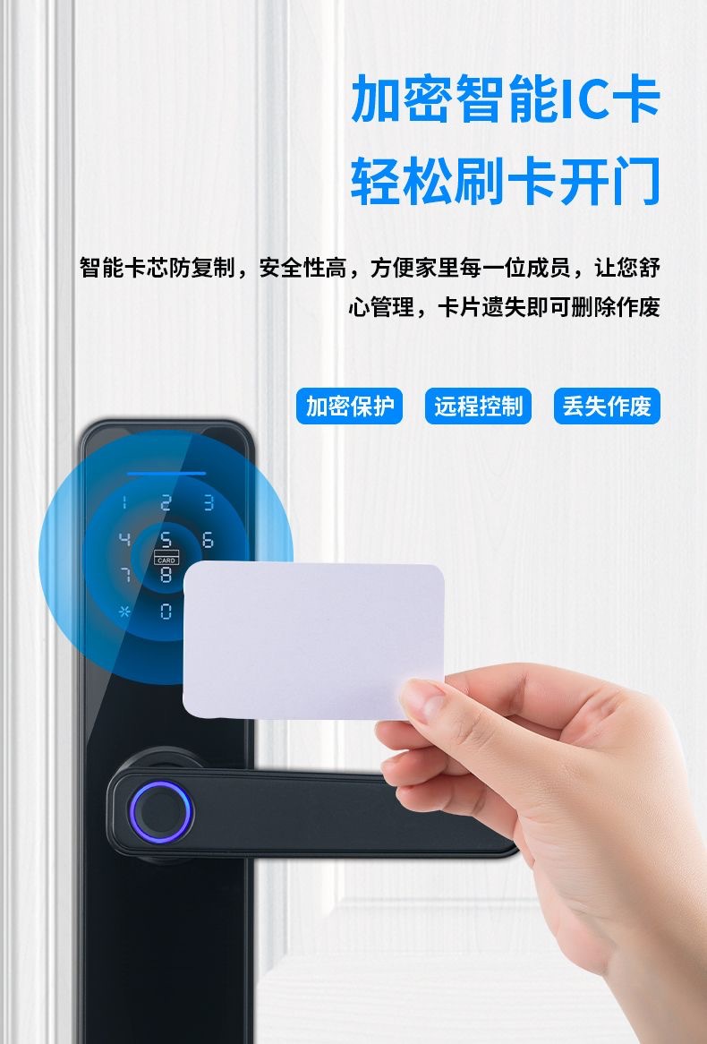 Cross-border e-commerce graffiti smart door locks, wooden doors, fingerprint locks, password locks, office and apartment rentals, anti-theft smart locks pic 7