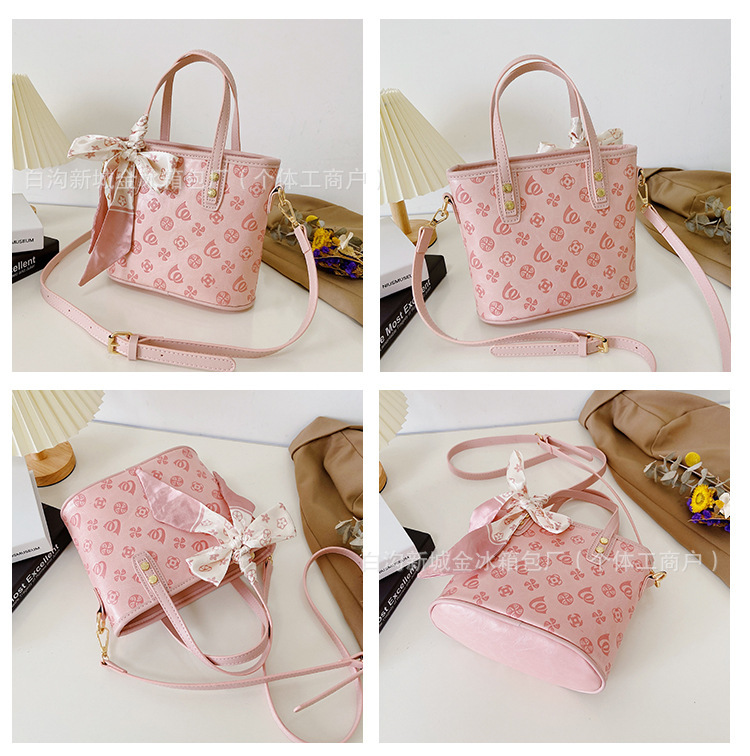 菜篮子2025春夏新款单肩手提包老花质感迷你托特包跨境热销女包详情12