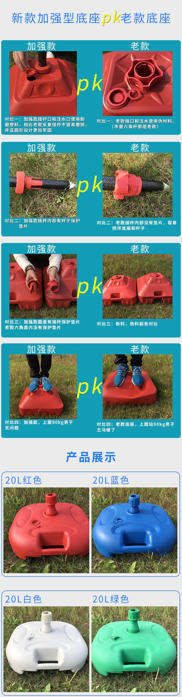 摆摊伞遮阳伞底座太阳伞广告伞伞座支架底盘注水灌沙户外伞插包邮详情3