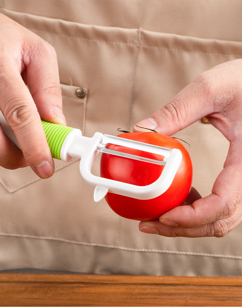 阳江正品德贤不锈钢水果刀 厨房便携削皮刀 家用切瓜刀果皮详情7