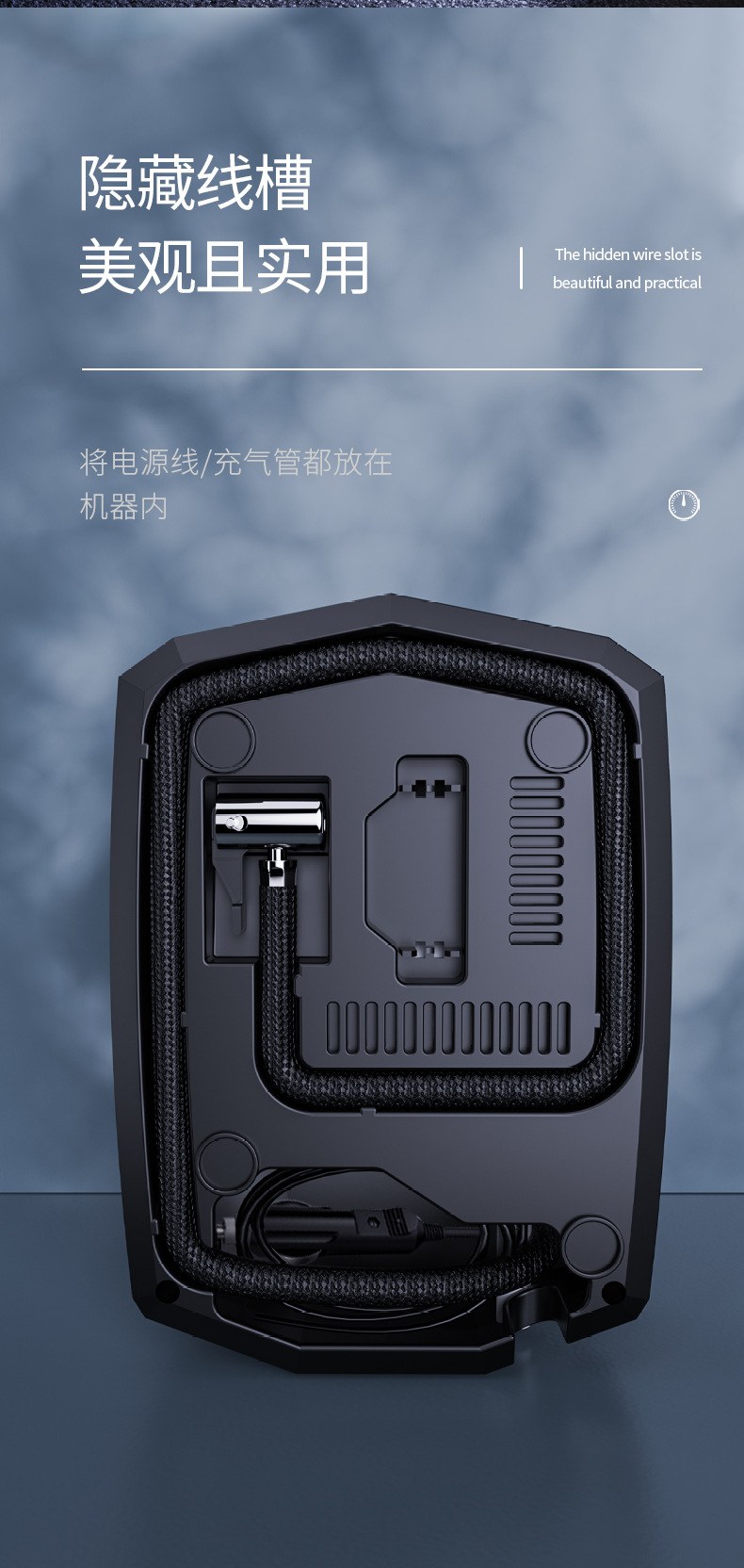 汽车充气泵便携智能数显充气泵小型手持式车载打气泵充气机大功率详情9