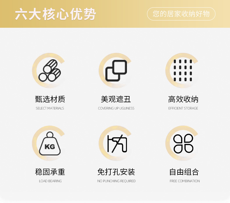 宿舍免打孔洞洞板置物架挂墙大学生书桌整理桌面墙上收纳展示配件详情2