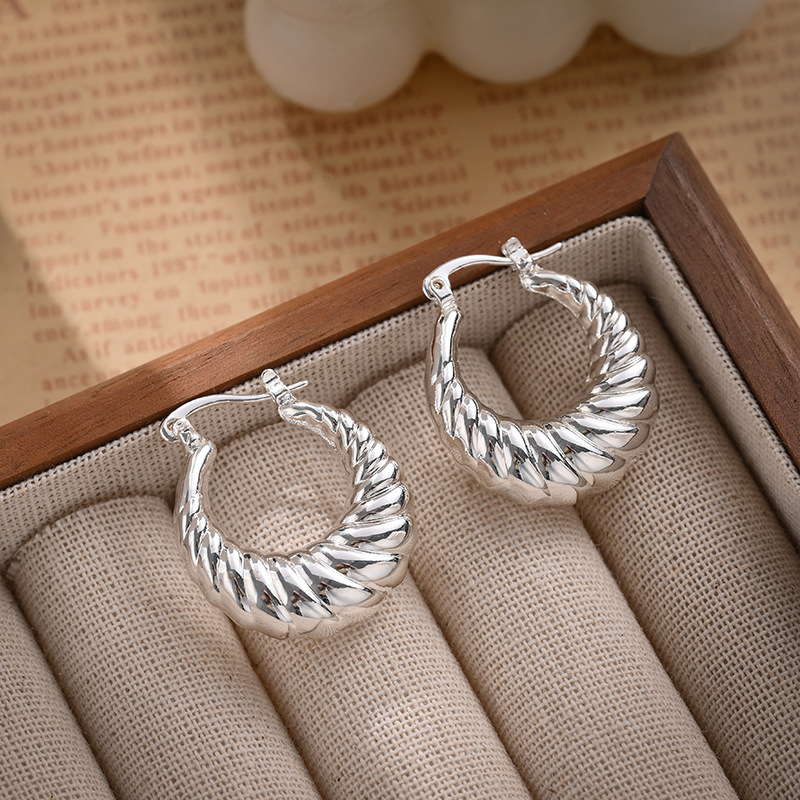 日韩精致简约耳圈爆款时尚百搭高级感素圈耳环气质通勤冷淡风耳扣详情33