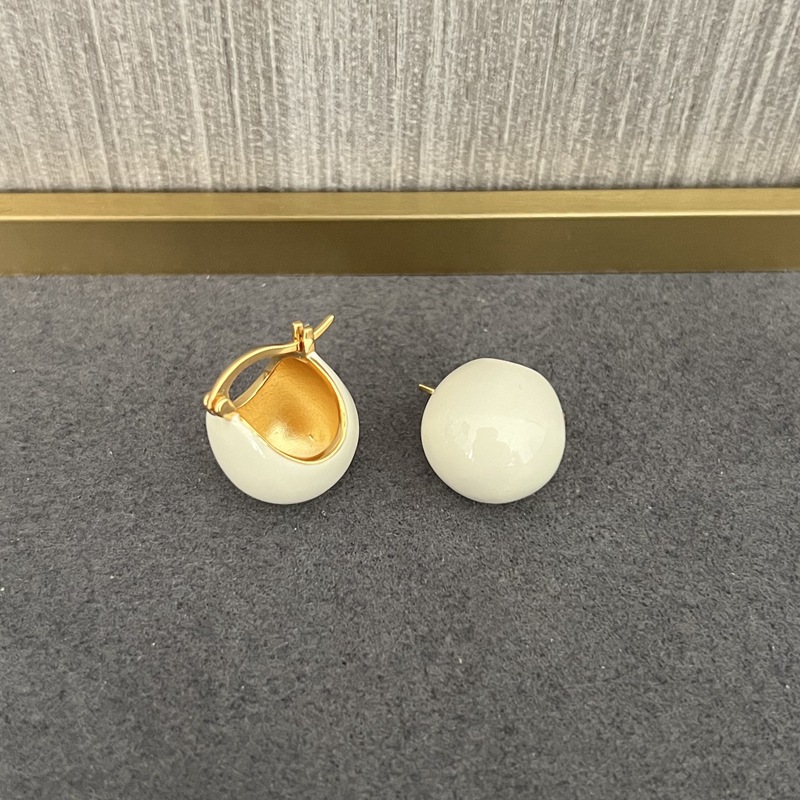 中式复古珐琅滴釉圆球耳环女轻奢高级感配饰小众925大气耳扣耳详情8