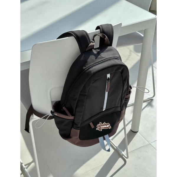 日系百搭撞色初中高中生书包休闲简约可套拉杆箱背包大容量双肩包详情7