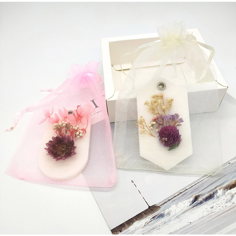 DIY手工香薰蜡片网纱袋包装袋香薰石膏蜡牌抽绳欧根纱束口袋透气详情5