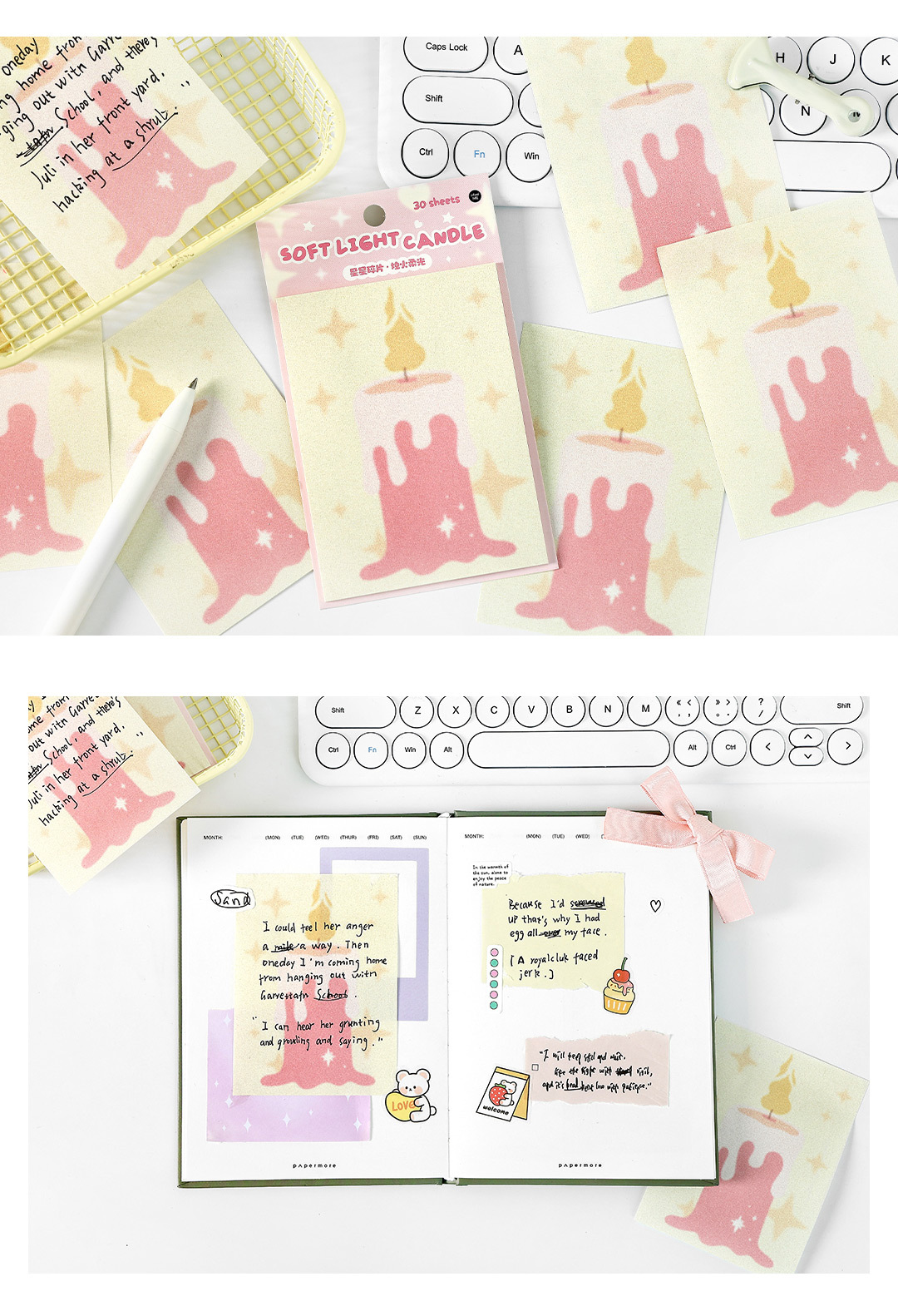 Infeel.Me Korean Sticky Notes Star Fragments Series ins Simple Office note-taking and message sticky sticky sticky Notes pic 9
