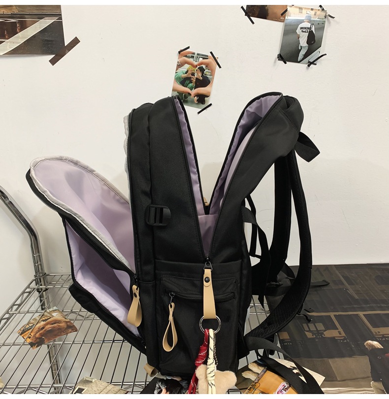 大容量多层书包初中生男女高中生双肩包减负护脊超轻便电脑背包详情39