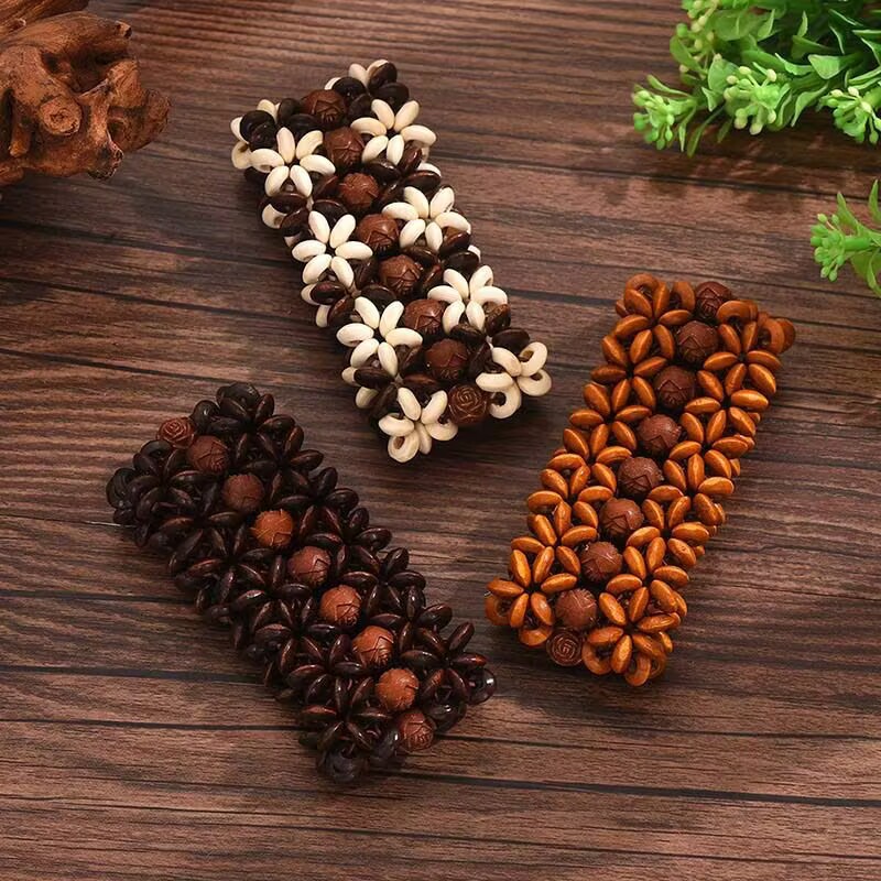 厂家直销复古流行弹力手链木珠椰壳手串海边度假潮流波西米亚手环详情4