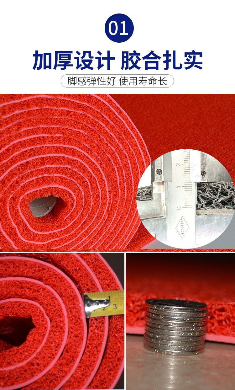 门口地垫加厚塑料丝圈脚垫大门口防滑防水地毯家用入户门垫可裁剪详情17