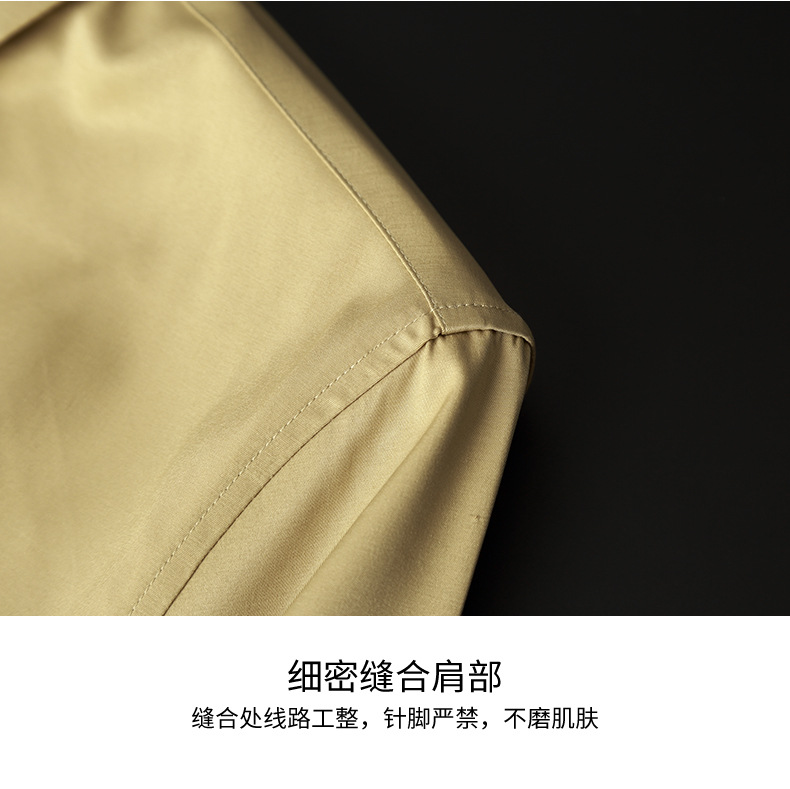 高档衬衫男长袖弹力透气商务休闲韩版潮修身寸衫上衣中青年白衬衣详情14