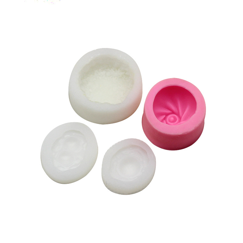 diy simulation double-yolk egg instant noodle buns, fondant cake molds, chocolate molds, scented plaster molds, candle molds pic 7