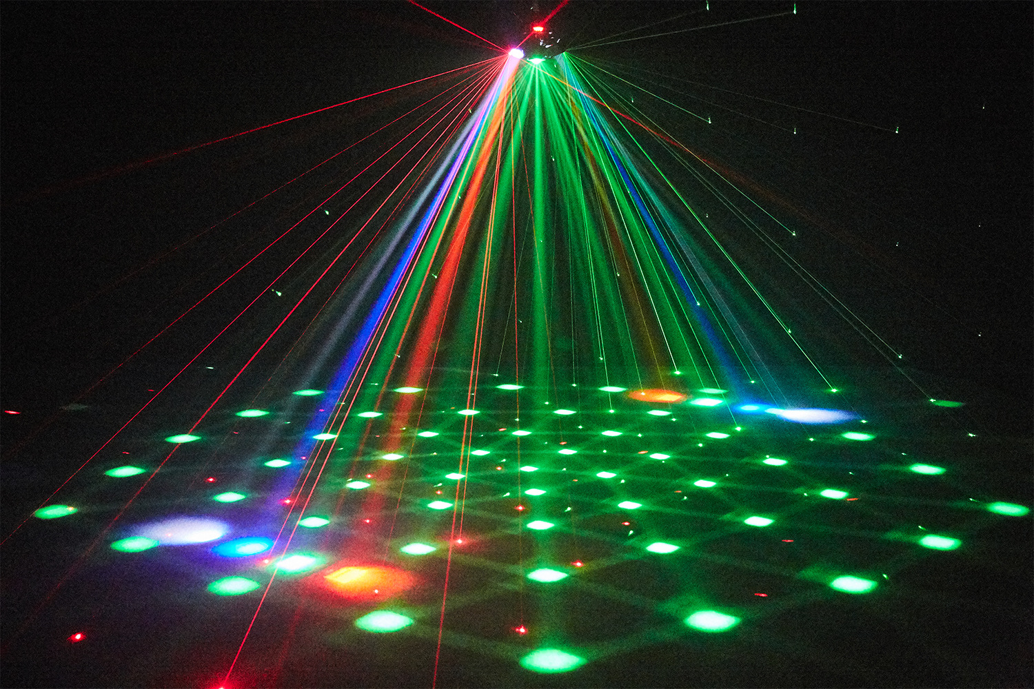 双臂双头光束灯摇头灯旋转激光灯KTV酒吧舞蹈闪光灯效果彩灯跨境详情5