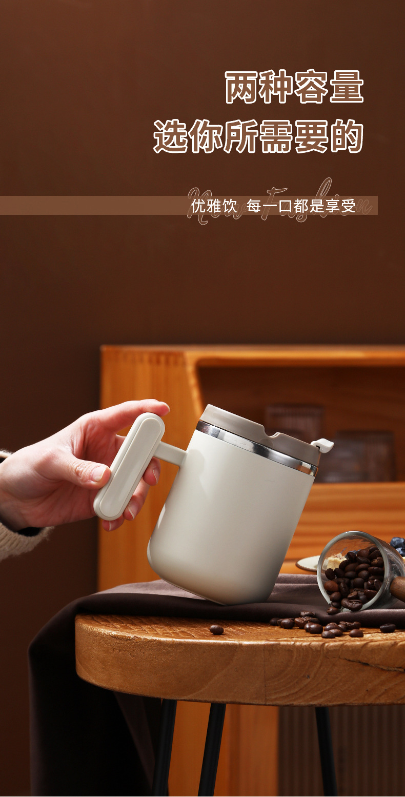 Gift coffee cups, double-layer insulated couple office creative girls, high appearance level 304 stainless steel mugs pic 19