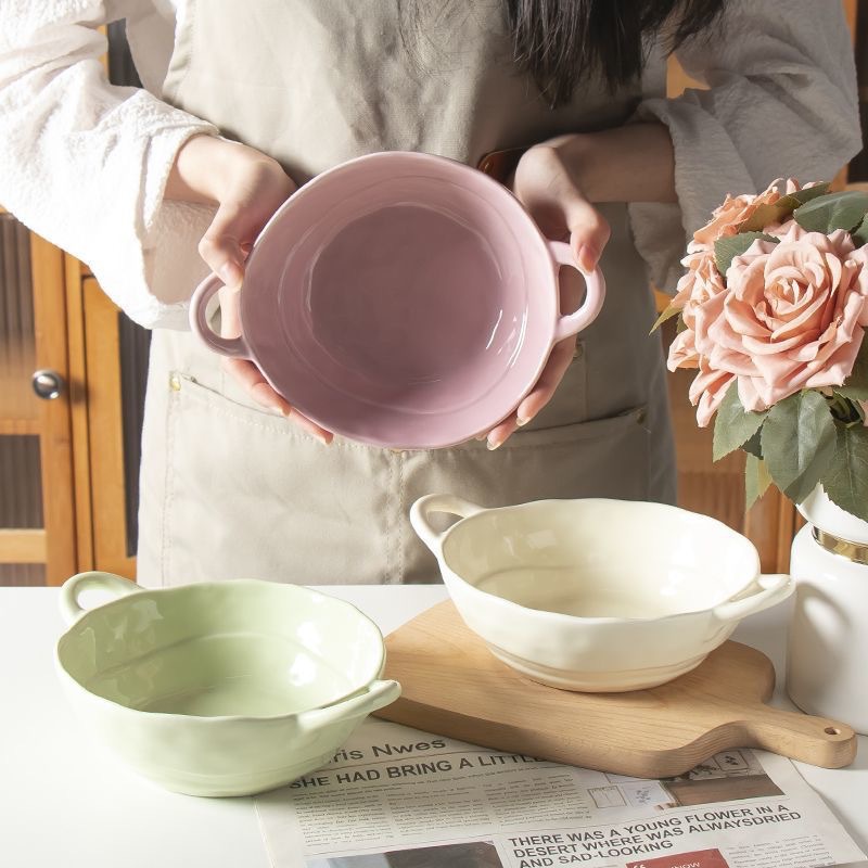 Ceramic bowls, light luxury, high appearance level, ins cream style household rice bowls, vegetable plates, tableware set wholesale pic 19
