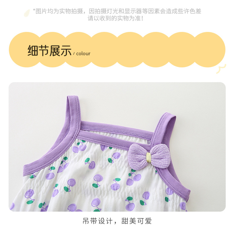 婴儿夏季无袖连体衣新生儿夏装包屁衣薄款宝宝吊带衣服童装3183详情13