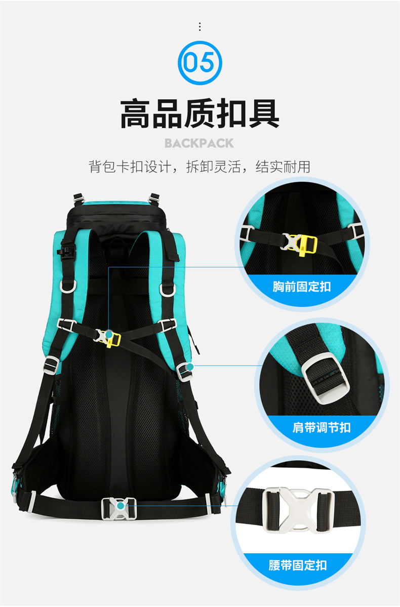Yitu Outdoor Sports Mountaineering Bag 60-liter large capacity 2025 Autumn New Backpack, hiking, Camping and travel backpack pic 11