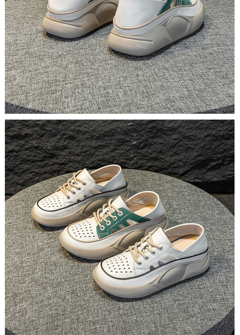 头层牛皮休闲运动凉鞋女夏季新款镂空单鞋平底真皮轻便两穿懒人鞋详情21