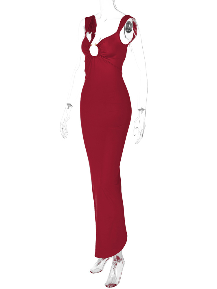 V-neck backless split slim dress foreign trade wholesale pic 38