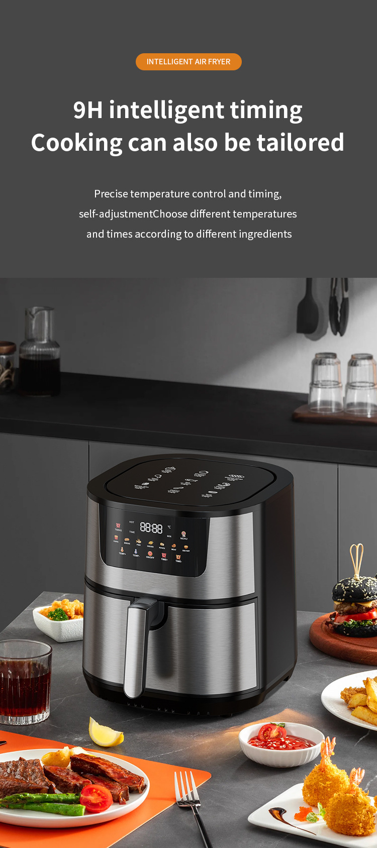 12L air fryer, new household electric fryer, 110V-220V, cross-border export split electric oven, French fries machine pic 15