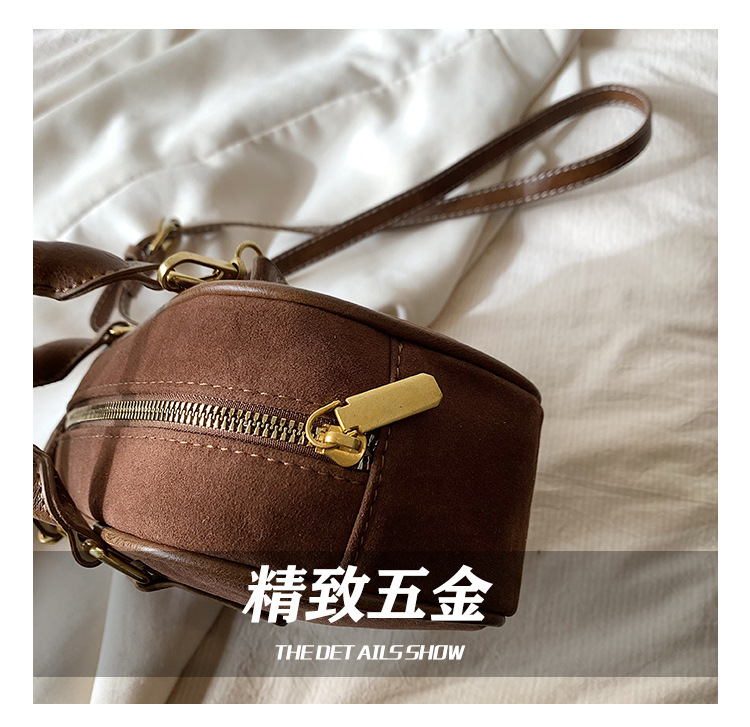 手提保龄球女包复古小方包纯色简约单肩包潮搭斜挎包简约休闲包详情14