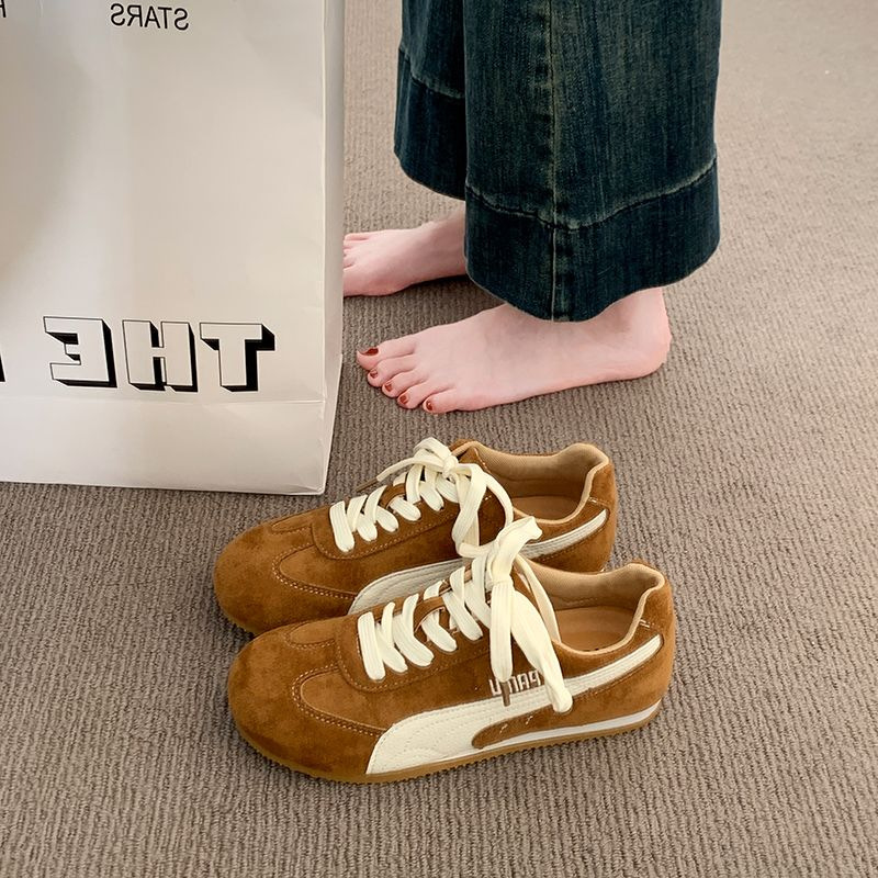 德训鞋女鞋2025新款春秋季超火不掉跟平底百搭小白鞋运动休闲板鞋详情9