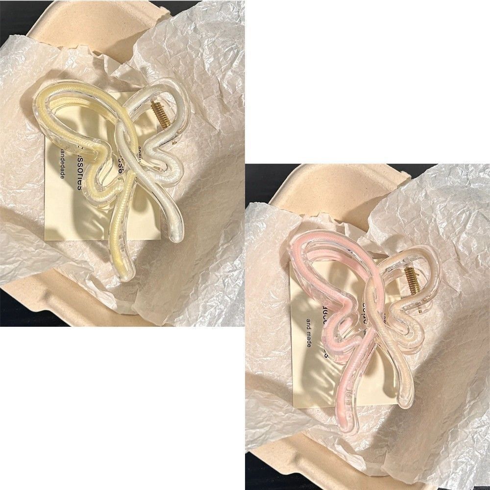 新款滴油渐变清新蝴蝶鲨鱼夹后脑勺抓夹少女心发饰头饰抓夹春夏详情3