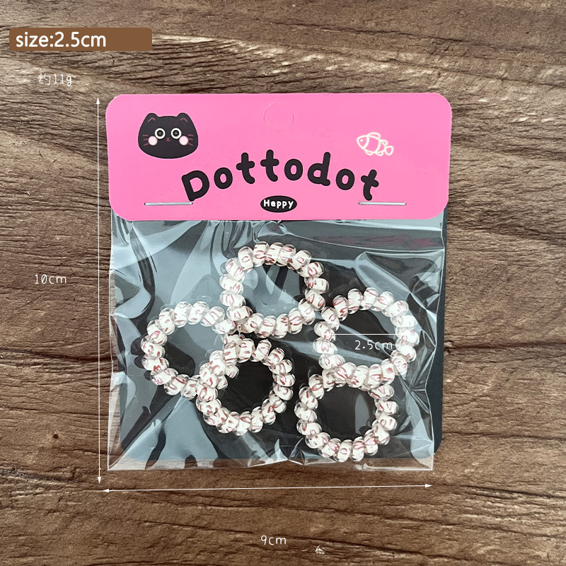 Thumb color mini telephone line hair band, hair accessory, hair tie, high elasticity, no damage to hair, fresh and versatile hair accessory pic 11