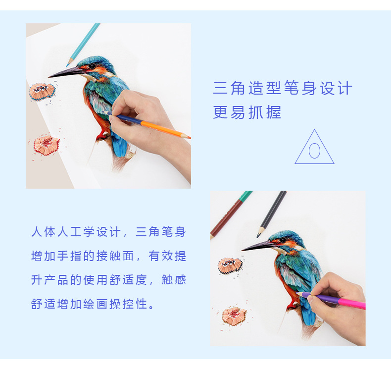 Wholesale of pencils, double-headed colored rod pencils, laser engraving pencils, HB triangular rod pencils, student writing and drawing pic 6