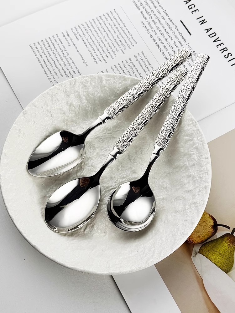 勺子不锈钢家用汤勺批发304专用勺子加厚可爱餐具创意高颜值汤匙详情4