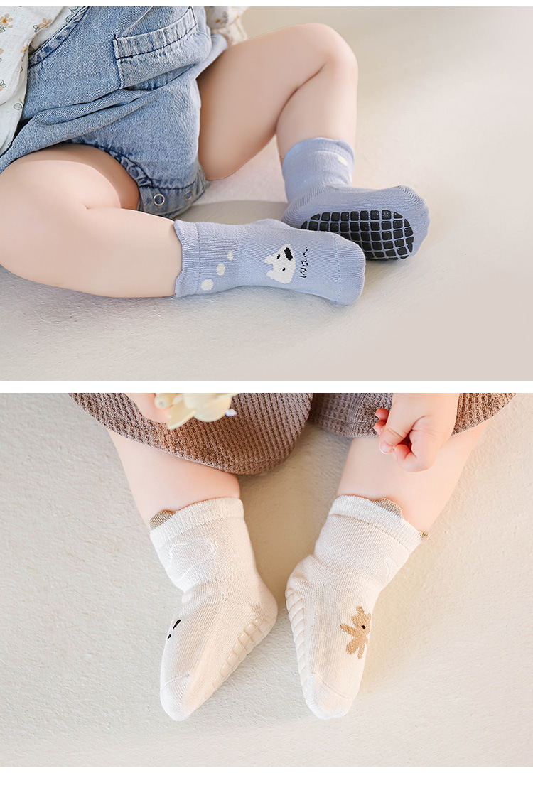 秋冬季无骨宝宝袜子棉婴幼儿童防滑底地板袜卡通中筒耳朵大版点胶详情18