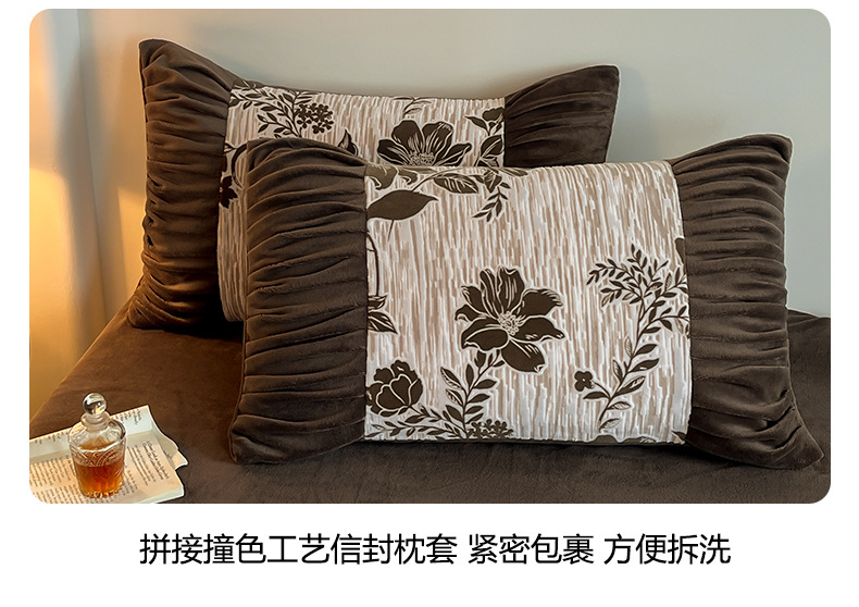 法式浪漫|秋冬牛奶绒保暖四件套毛绒立体雕花加厚双面绒珊瑚绒详情22