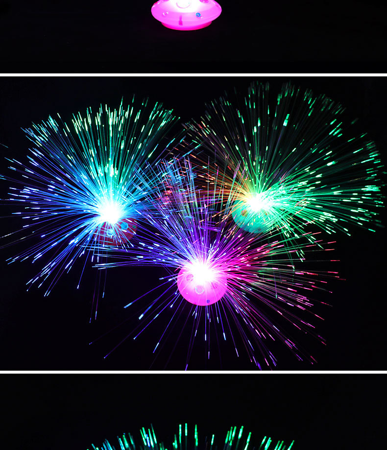 Gemstone Starry Sky Fiber Optic Flower Lantern with Seven-color flashing glow, Seven-color Starry Sky Gemstone style wholesale pic 8