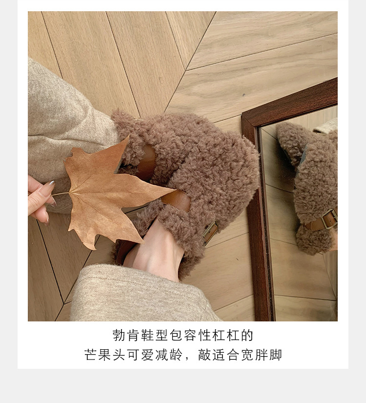 Warm and cozy plush slippers for women, winter home cotton slippers, warm and comfortable, anti-slip thick-soled plush slippers for women pic 10